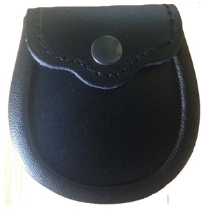 Baby Plain Black Leather Sporran Kilt Sporran & Chain Belt