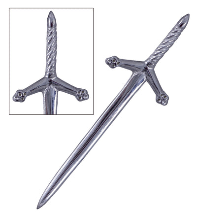 Highland Scottish Kilt Pins In Chrome Finish - PLAIN SWORD KILT PIN