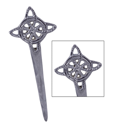 Highland Scottish Kilt Pins In Chrome Finish - CELTIC KILT PIN