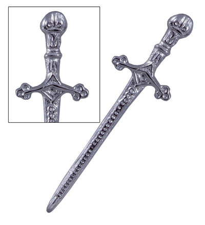 Highland Scottish Kilt Pins In Chrome Finish - SWORD KILT PIN