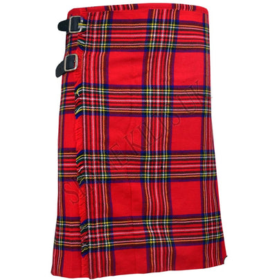 Royal Stewart 5 Yard Men's Scottish Kilts 13oz Highland Casual Tartan Kilt