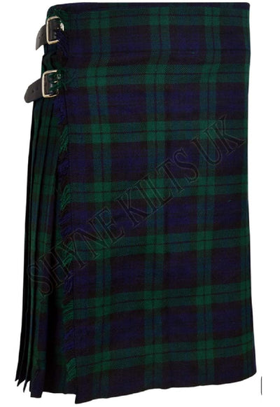 Black Watch 5 Yard Men's Scottish Kilts 13oz Highland Casual Tartan Kilt