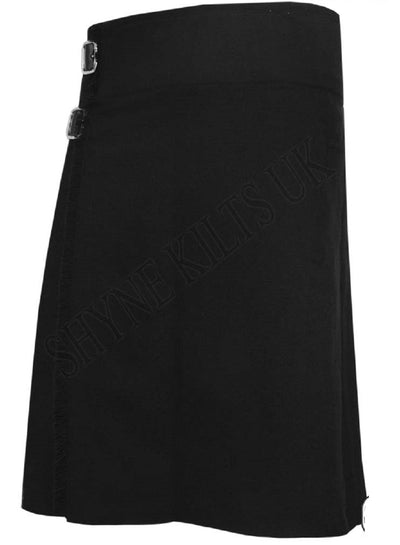 Black 5 Yard Men's Scottish Kilts 13oz Highland Casual Tartan Kilt