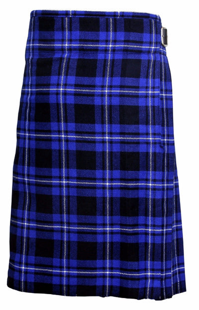 Blue 5 Yard Men's Scottish Kilts 13oz Highland Casual Tartan Kilt