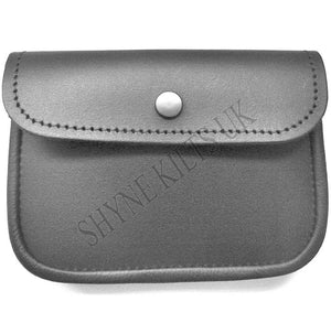 100% Black Leather Large Belt Pouch Sporran Bag Piper Drummer Kilt Band Brass