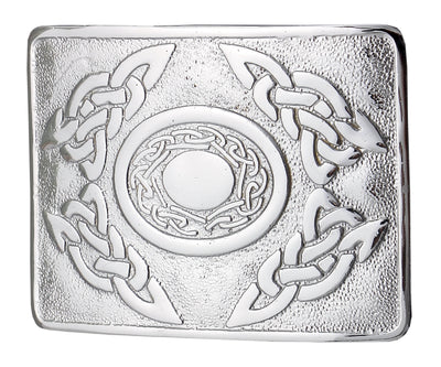 MEN'S SCOTTISH KILT BELT BUCKLES CELTIC DESIGNS CHROME BUCKLES - 5000-08