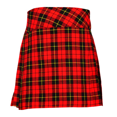 Wallace Ladies Knee Length Kilt Skirt 20" Length Tartan Pleated Kilts Buckled Straps