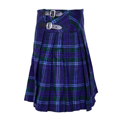 Spirit of Scotland Ladies Knee Length Kilt Skirt 20" Length Tartan Pleated Kilts Buckled Straps