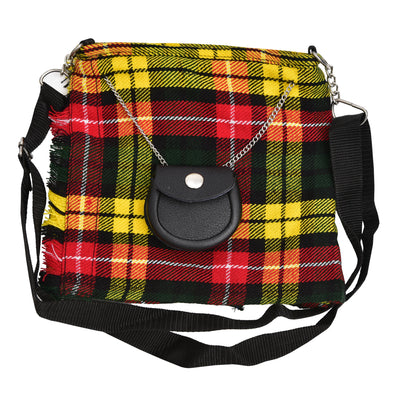 Ladies Shoulder Tartan Bag Women Casual Tartan Hand Bag - BUCHANAN