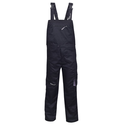 Black Bib and Brace Overalls Heavy Duty Work Trousers Dungaress Coveralls Boilersuit