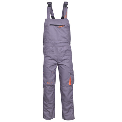 Grey Bib and Brace Overalls Heavy Duty Work Trousers Dungaress Coveralls Boilersuit