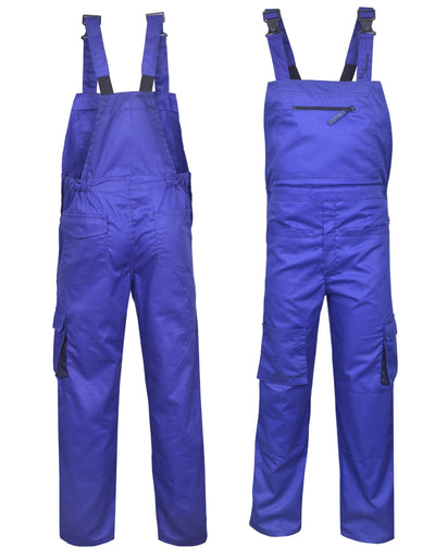 Royal Blue Bib and Brace Overalls Heavy Duty Work Trousers Dungaress Coveralls Boilersuit