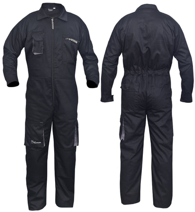 Black Coveralls Work Wear Men's Overalls Boiler Suit Garage Overalls Mechanics Suit