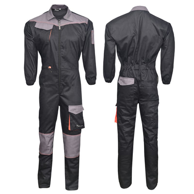 Black Coveralls Men's Overalls Boiler Suit Coveralls Garage Overalls Mechanics Boilersuit Protective