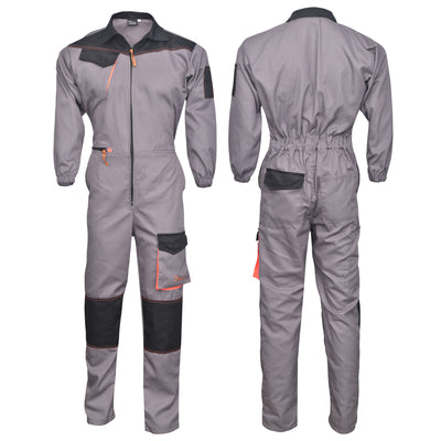 Grey Coveralls Men's Overalls Boiler Suit Coveralls Garage Overalls Mechanics Boilersuit Protective