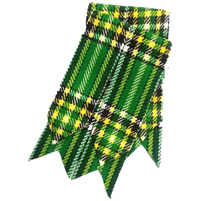 Men’s Kilt Hose Sock Flashes with Garter Pointed Highland Wear - IRISH NATIONAL
