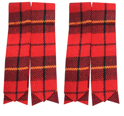 Men’s Kilt Hose Sock Flashes with Garter Pointed Highland Wear - WALLACE