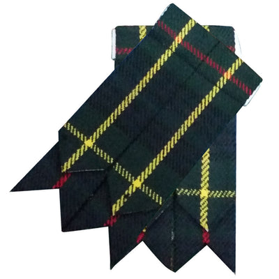 Men’s Kilt Hose Sock Flashes with Garter Pointed Highland Wear - HUNTING STEWART