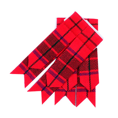 Men’s Kilt Hose Sock Flashes with Garter Pointed Highland Wear - SCOTTISH ROSE