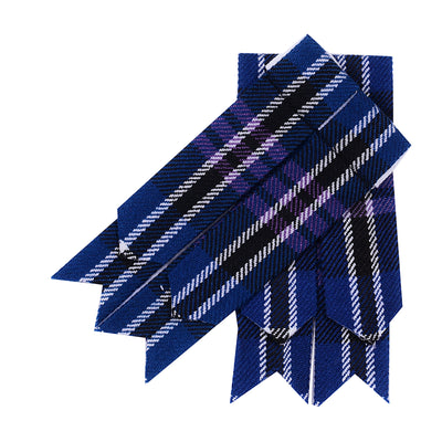 Men’s Kilt Hose Sock Flashes with Garter Pointed Highland Wear - RAMSAY BLUE