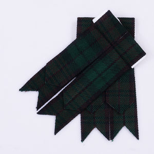Men’s Kilt Hose Sock Flashes with Garter Pointed Highland Wear - BROWN WATCH
