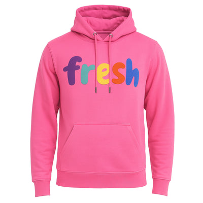 Pink Hoodies Pullover Long Sleeve Jacquard Drawstring Hooded Casual Sweatshirt