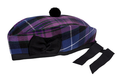 PRIDE OF SCOTLAND TARTAN 100% WOOL GLENGARRY HAT SCOTTISH HIGHLAND WEAR