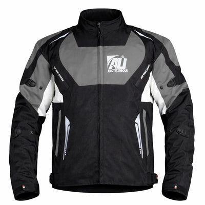 Grey Men's Motorcycle Cordura Textile Jacket Waterproof Motorbike CE Armored Jacket