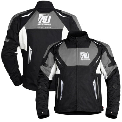 Grey Men's Motorcycle Cordura Textile Jacket Waterproof Motorbike CE Armored Jacket