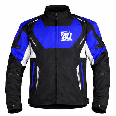 Blue Men's Motorcycle Cordura Textile Jacket Waterproof Motorbike CE Armored Jacket