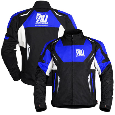Blue Men's Motorcycle Cordura Textile Jacket Waterproof Motorbike CE Armored Jacket