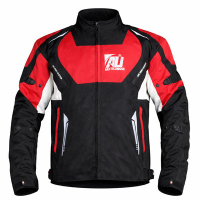 Red Men's Motorcycle Cordura Textile Jacket Waterproof Motorbike CE Armored Jacket