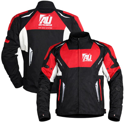 Red Men's Motorcycle Cordura Textile Jacket Waterproof Motorbike CE Armored Jacket