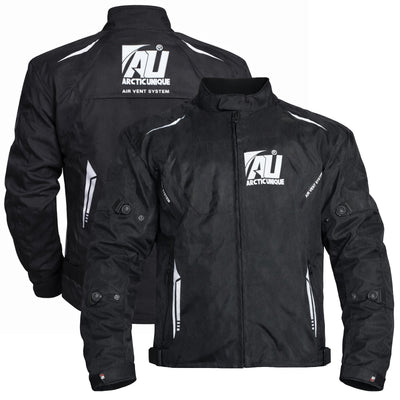 Black Men's Motorcycle Cordura Textile Jacket Waterproof Motorbike CE Armored Jacket