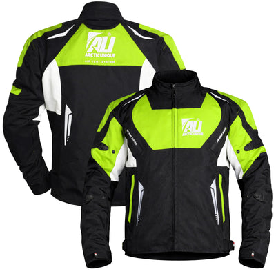 Hi-Vis Green Men's Motorcycle Cordura Textile Jacket Waterproof Motorbike CE Armored Jacket