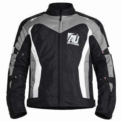 Grey Men's Motorcycle Cordura Textile Jacket Waterproof Motorbike CE Approved Armored