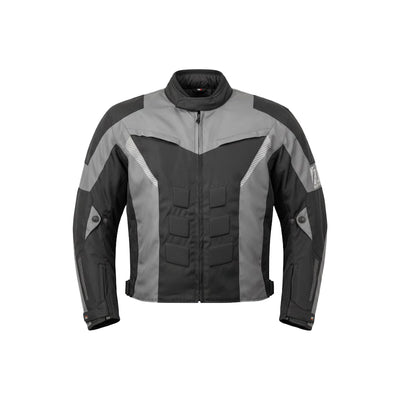Grey Men's Motorcycle Cordura Textile Jacket Waterproof Motorbike CE Approved