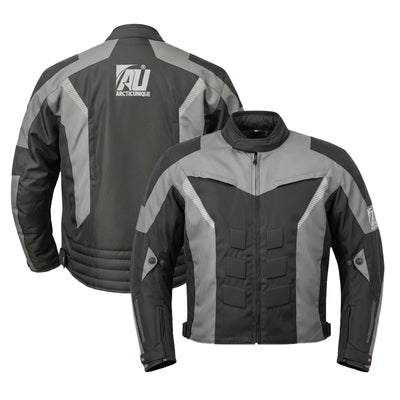 Grey Men's Motorcycle Cordura Textile Jacket Waterproof Motorbike CE Approved