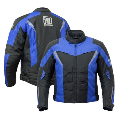 Blue Men's Motorcycle Cordura Textile Jacket Waterproof Motorbike CE Approved