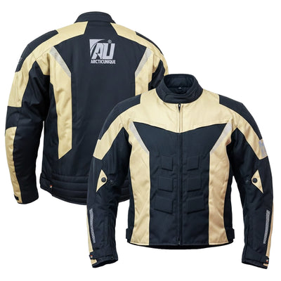Tan Men's Motorcycle Cordura Textile Jacket Waterproof Motorbike CE Approved