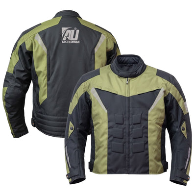 Olive Green Men's Motorcycle Cordura Textile Jacket Waterproof Motorbike CE Approved