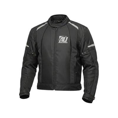 Black Motorcycle Jacket for Men Adventure/Touring Textile CE Approved Armoured