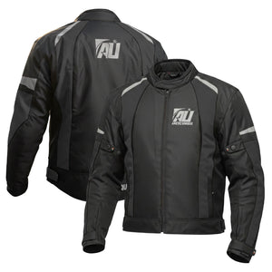 Black Motorcycle Jacket for Men Adventure/Touring Textile CE Approved Armoured