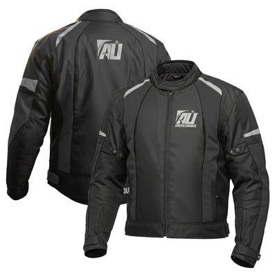 Black Motorcycle Jacket for Men Adventure/Touring Textile CE Approved Armoured