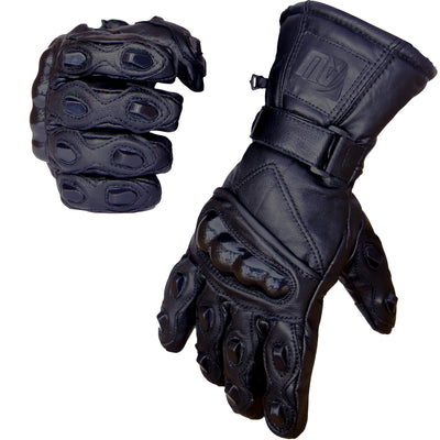 Leather Motorbike Motorcycle Gloves Biker Waterproof Windproof Summer Winter