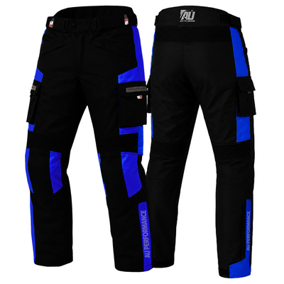 Blue Motorbike Motorcycle Waterproof Cordura Textile Trousers Pants Armours Reflector