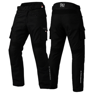 Black Motorbike Motorcycle Waterproof Cordura Textile Trousers Pants Armours Reflector