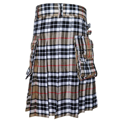 Camel Thomas Tartan Utility Kilts for Men 8 Yard 13oz Kilt Traditional Highland Tartan Scottish Men’s Kilt