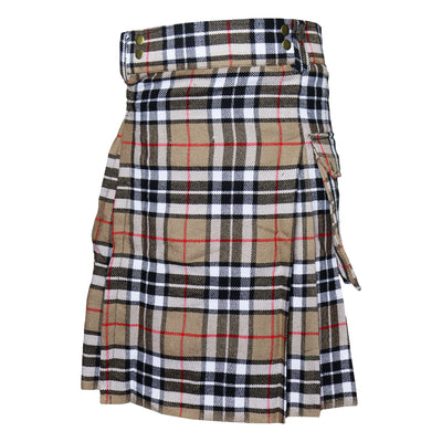 Camel Thomas Tartan Utility Kilts for Men 8 Yard 13oz Kilt Traditional Highland Tartan Scottish Men’s Kilt