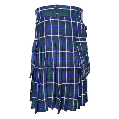 Douglas Blue Tartan Utility Kilts for Men 8 Yard 13oz Kilt Traditional Highland Tartan Scottish Men’s Kilt